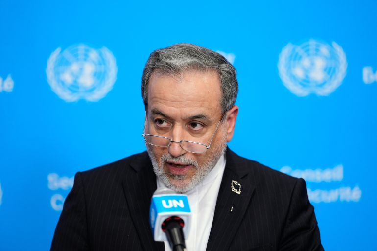 ap_6ab9545c05ced-1790530652 Iran's Foreign Minister Abbas Araghchi speaks to the media during the 81st session of the United Nations General Assembly at United Nations headquarters, Friday, Sept. 25, 2026. (AP Photo/Yuki Iwamura)