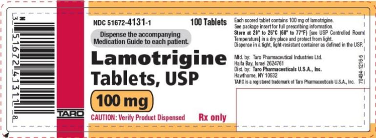 ap_6aba7d52f33e9-1790606675 Taro Pharmaceuticals U.S.A., Inc. Issues Voluntary Nationwide Recall of Lamotrigine Tablets USP, 100 mg, 100 Count Bottles