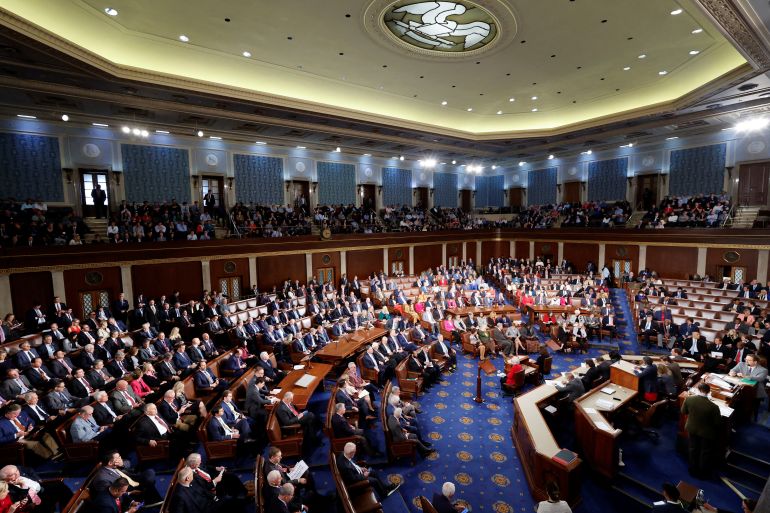 The U.S. House of Representatives gathers for a third round of voting to elect a new Speaker of the House at the U.S. Capitol in Washington, U.S., October 20, 2023. REUTERS/Jonathan Ernst
