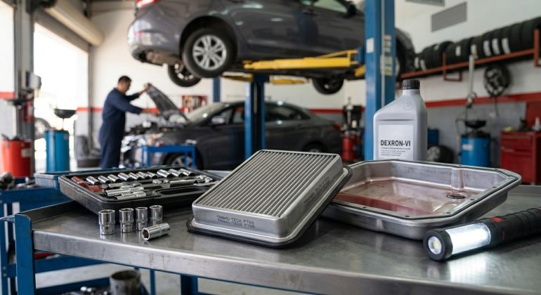 فلتر ناقل الحركة.. درع علبة التروس وحارس كفاءتها.(مولدة بالذكاء الاصطناعي)