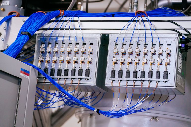 getty_6aafba587e-1789901400 EHNINGEN, GERMANY - OCTOBER 01: IBM Quantum System One is seen during the inauguration of Europe's first IBM Quantum Data Center on October 01, 2024 in Ehningen, Germany. The center will provide cloud-based quantum computing for companies, research institutions and government agencies. (Photo by Thomas Niedermueller/Getty Images)