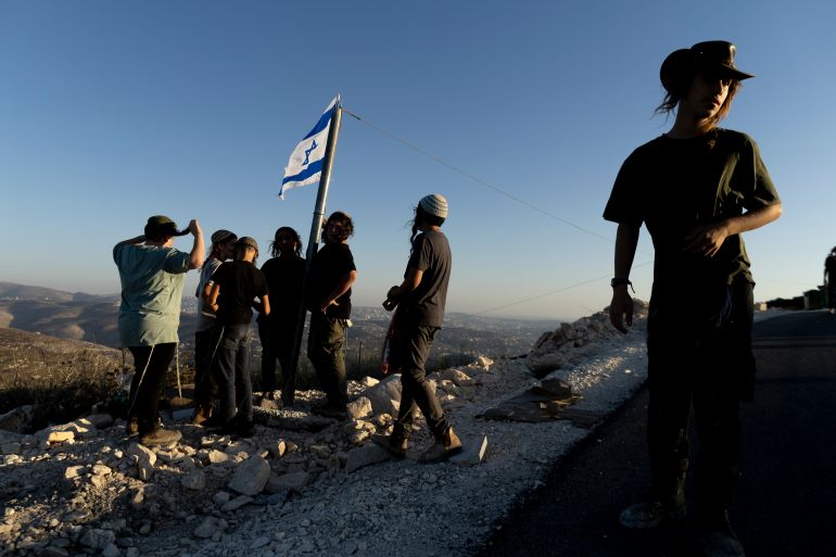getty_6ab026fde5-1789929213 HOMESH, WEST BANK - SEPTEMBER 16: Israeli settlers gather as a new synagogue is opened in the Israeli settlement of Homesh in the occupied West Bank. The settlement was reestablished in 2025 with Israeli government approval after having been demolished in 2005. The expansion of Israeli settlements in the West Bank, considered illegal under international law, has drawn renewed international scrutiny, including the British government's recently announced ban on goods imported from the occupied West Bank. (Photo by Amir Levy/Getty Images)