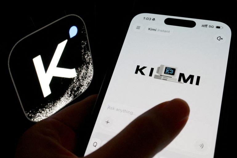 FILE PHOTO: The app icon of Chinese company Moonshot AI's Kimi is displayed alongside the app on a mobile phone, in this illustration picture taken July 24, 2026. REUTERS/Florence Lo/Illustration/File Photo