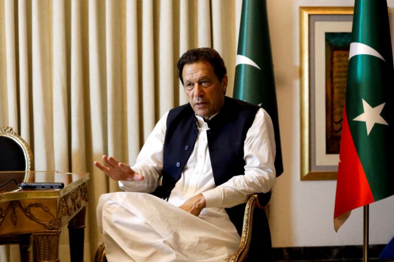 reuters_6a8980b9-1787396281-1 FILE PHOTO: FILE PHOTO: Former Pakistani Prime Minister Imran Khan speaks with Reuters during an interview, in Lahore, Pakistan March 17, 2023. REUTERS/Akhtar Soomro/File Photo/File Photo