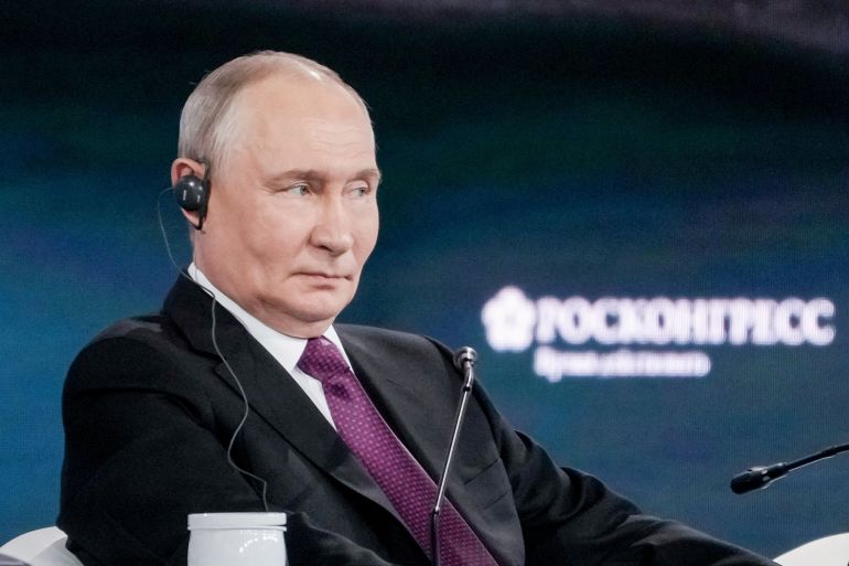 Russian President Vladimir Putin attends a plenary session of Eastern Economic Forum in Vladivostok, Russia, September 3, 2026. Aleksandr Zholobov/Roscongress/Handout via REUTERS THIS IMAGE HAS BEEN SUPPLIED BY A THIRD PARTY. MANDATORY CREDIT.