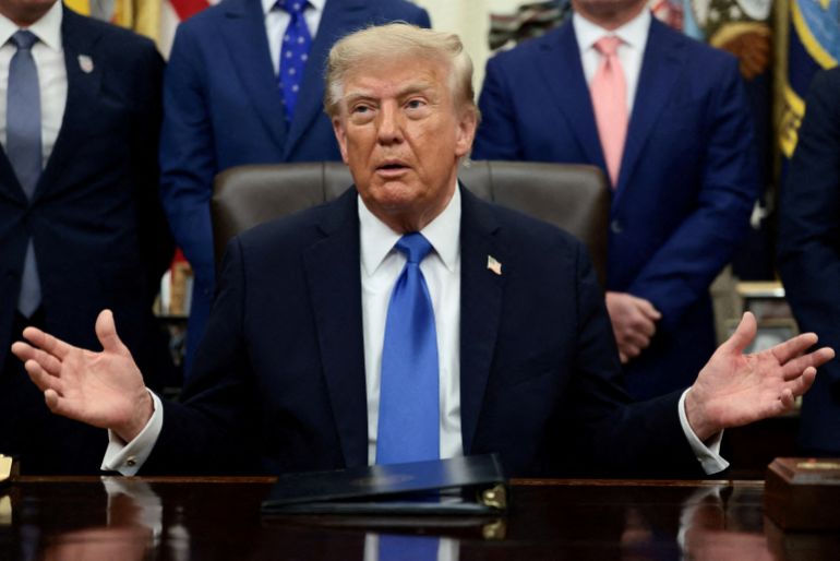 reuters_6aa83344-1789408068-1 FILE PHOTO: U.S. President Donald Trump speaks during a meeting with travel executives in the Oval Office at the White House in Washington, D.C., U.S., September 2, 2026. REUTERS/Evelyn Hockstein/File Photo