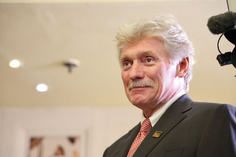 reuters_6ab7302a-1790390314 Kremlin spokesman Dmitry Peskov speaks during a meeting of Russian President Vladimir Putin with journalists on the sidelines of the BRICS summit in New Delhi, India, September 12, 2026. Sputnik/Alexander Kazakov/Pool via REUTERS ATTENTION EDITORS - THIS IMAGE WAS PROVIDED BY A THIRD PARTY.