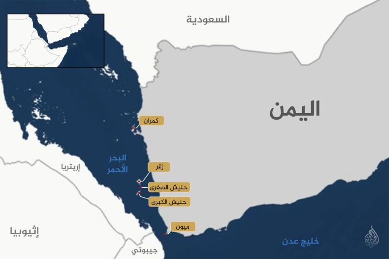 yemen3-1789069021 خريطة تبين أبرز الجزر اليمنية في البحر الأحمر