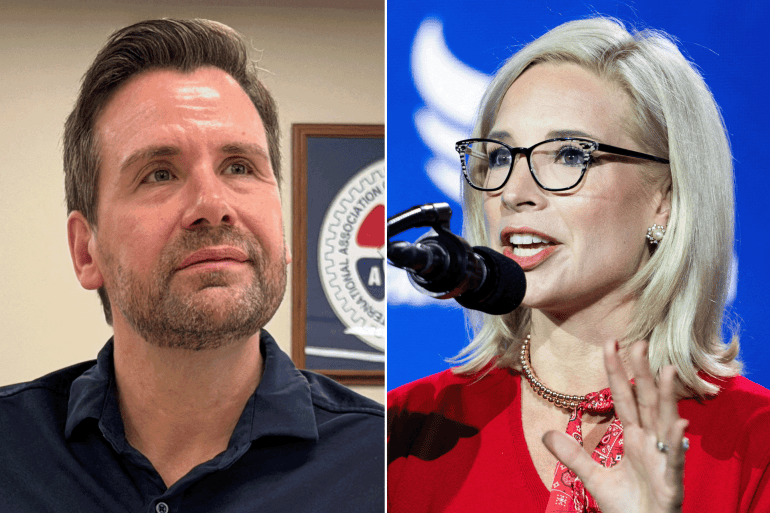 0989-1792687105 كومبومن اليمين: ولاية أيوا آشلي هينسون - جوش توريك US Representative Ashley Hinson (R-IA), Iowa Republican nominee for US Senate, delivers remarks on the day US President Donald Trump is scheduled to speak at the Faith & Freedom Coalition "Road to Majority" Conference, Washington D.C., U.S., June 26, 2026. REUTERS/Nathan Howard ثم FILE PHOTO: Josh Turek, the Democrat running for Iowa's open Senate sits after attending a roundtable discussion on healthcare in Des Moines, Iowa, U.S., June 22, 2026. Picture taken with a mobile phone. REUTERS/Nathan Layne/File Photo