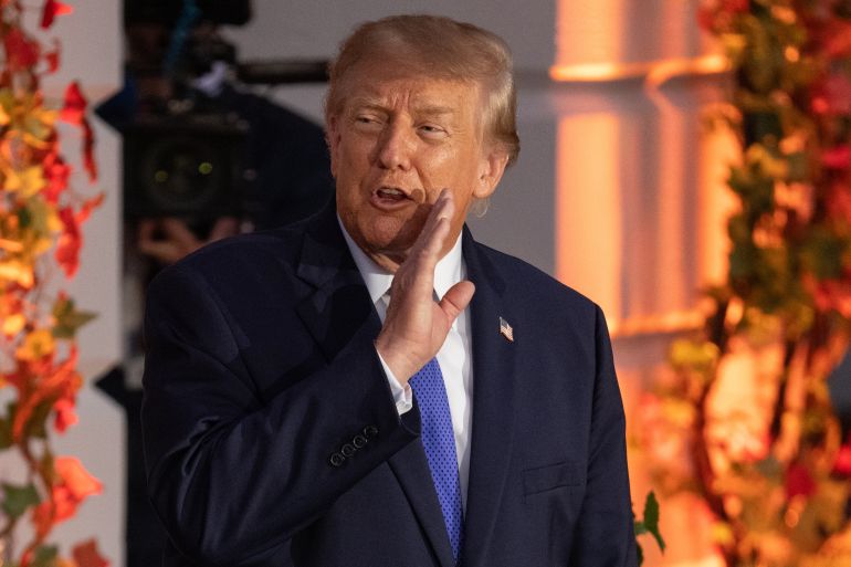 14402403-1793336512 epa13340229 US President Donald Trump attends the White House Trick-or-Treat event at the White House in Washington, DC, USA, 29 October 2026. EPA/Aaron Schwartz / POOL