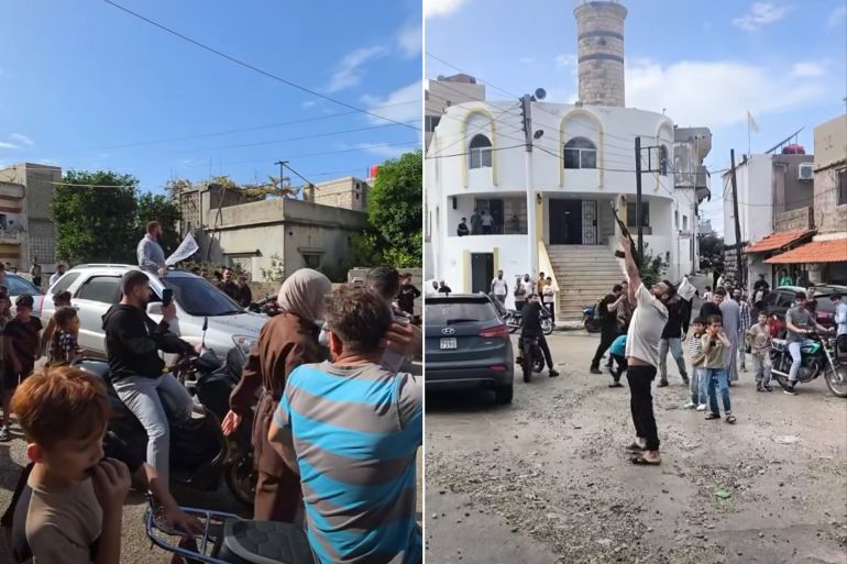 39-1792066730 أهالي بانياس محتفلين في إلقاء القبض على المجرم معراج أورال المصدر من حساب الحولة و Abdulbasit Muhammed Wassouf على فيسبوك
