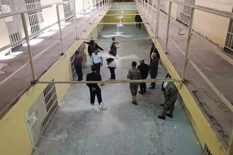 Iraqi officials oversee rehabilitation work at the Baghdad Central Prison on December 11th. [Photo courtesy of the Ministry of Justice]