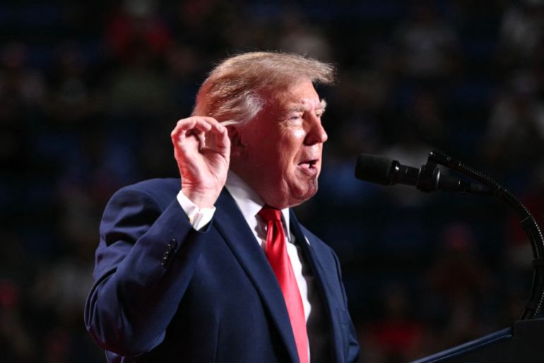 afp_6ac7280aa254-1791436810 US President Donald Trump during a campaign rally at the Freeman Coliseum in San Antonio, Texas, on October 7, 2026.
