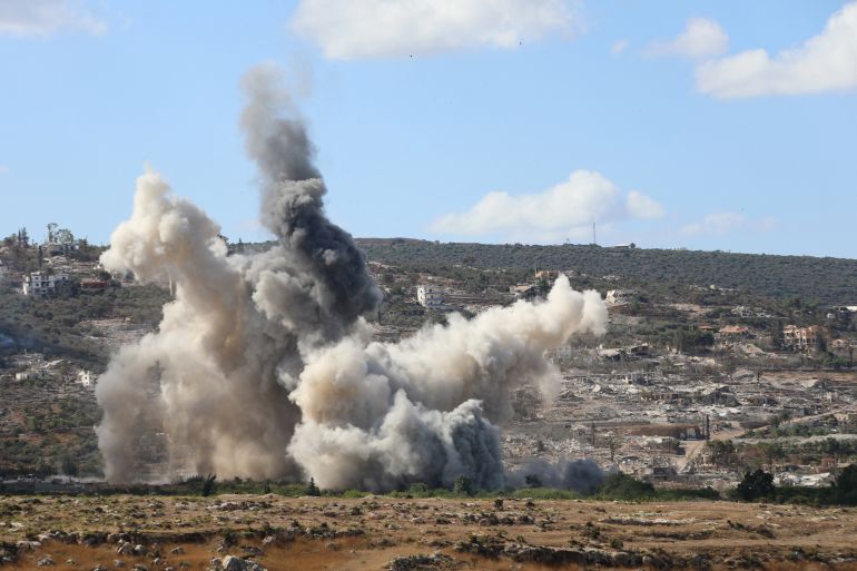 afp_6ac880c717b4-1791525063-2 This picture taken from the southern Lebanese village of Hanniyeh shows smoke rising from a site targeted by an Israeli airstrike in the nearby village of al-Mansouri on October 1, 2026.
