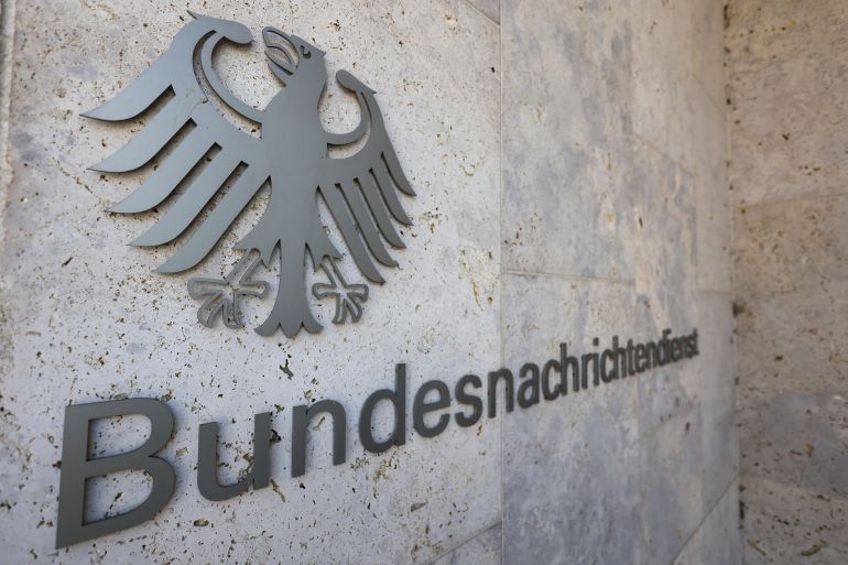 ap_6a7c488fd9038-1786529935 A sign, of the headquarter of the Bundesnachrichtendienst (BND), Germany's Federal Intelligence Service, in Berlin, Germany, Thursday, Sept. 11, 2025. (Liesa Johannssen/Pool Photo via AP)