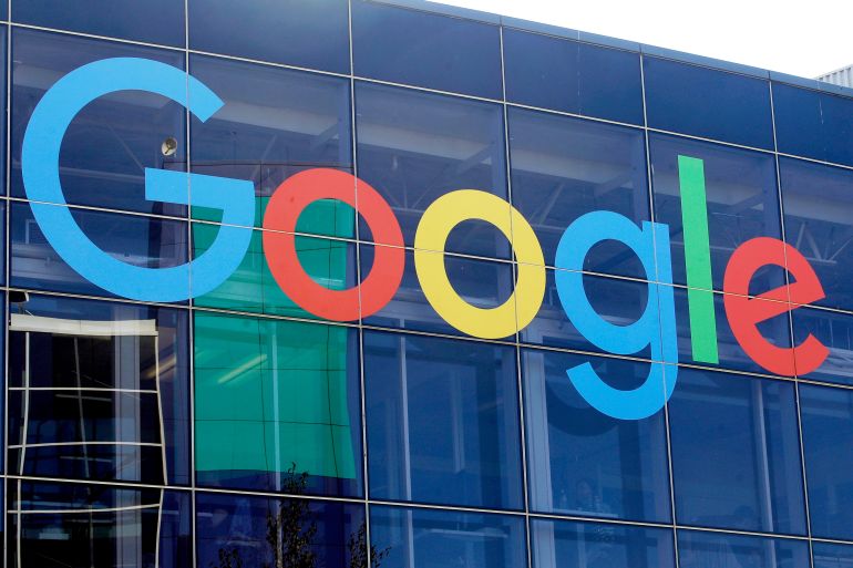 ap_6ab13c24b9c4b-1790000164-1 FILE - A sign is displayed on a Google building at their campus in Mountain View, Calif., Sept. 24, 2019. (AP Photo/Jeff Chiu, File)