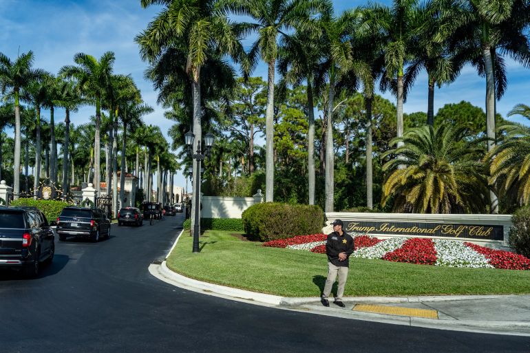 ap_6ac6f79cdeccb-1791424412 FILE - The motorcade for President Donald Trump arrives at Trump International Golf Club, Jan. 2, 2026, in West Palm Beach, Fla. (AP Photo/Alex Brandon, File)