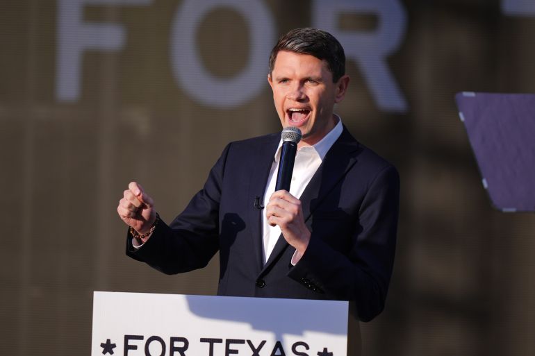 ap_6ad9983e45305-1792645182 Democratic U.S. Senate candidate Texas state Rep. James Talarico speaks at a campaign event in Plano, Texas, Sunday, Oct. 18, 2026. (AP Photo/LM Otero)