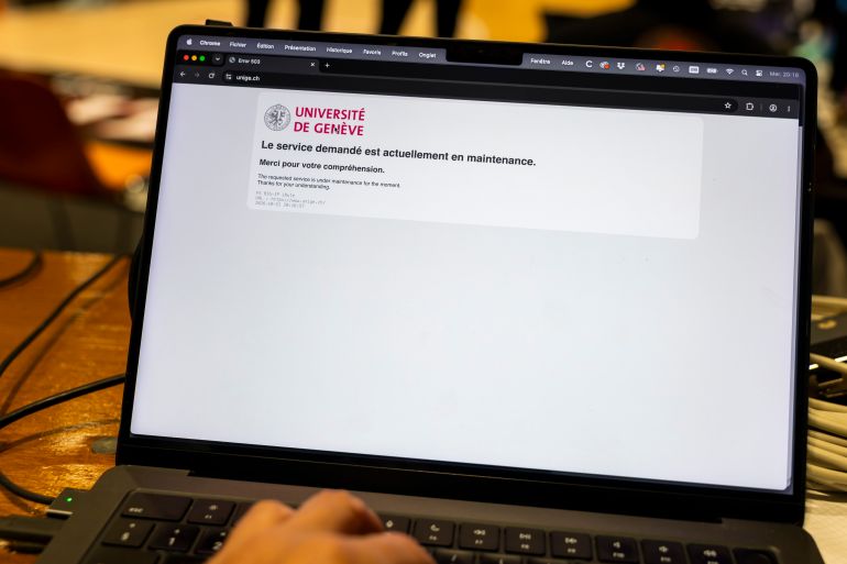 epa_6ad9331061b6-1792619280 epa13320563 (ILLUSTRATION) - The University of Geneva’s website is taken offline following a call from the European Computer Emergency Response Team (CERT-EU) after a vulnerability was discovered, in Geneva, Switzerland, 21 October 2026. Vulnerabilities were detected in the PHP programming language, potentially allowing malicious actors to take control of servers. Worldwide, approximately 70 percent of websites and the applications they host run on PHP. EPA/SALVATORE DI NOLFI ILLUSTRATION