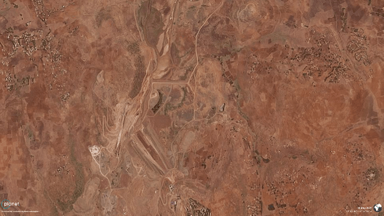 gif-2-1793090195 صور فضائية بين مايو/أيار وأغسطس/آب 2025 توثق تقدم الأعمال الإنشائية واتضاح جسم سد ميغيتش عبر مجرى النهر (بلانت)