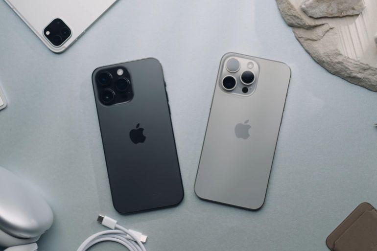 iphone2-1725184297 Berlin, 20 September 2023: Apple iPhone 15 Pro - High Tech Smartphone With Big Screen And Modern Design. Concept For Mobile Phone, Communication And Technology; Shutterstock ID 2364264087; purchase_order: aljazeera ; job: ; client: ; other: