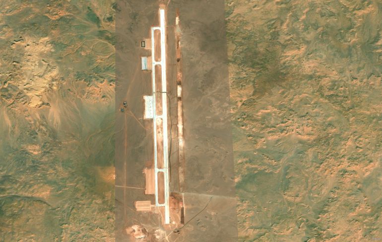 map4-1793186760 صورة فضائية عالية الدقة توضح تفاصيل المدرج الرئيسي والمنشآت المساندة في قاعدة جغبوب بتاريخ 10 سبتمبر/أيلول 2026 (فانتور)