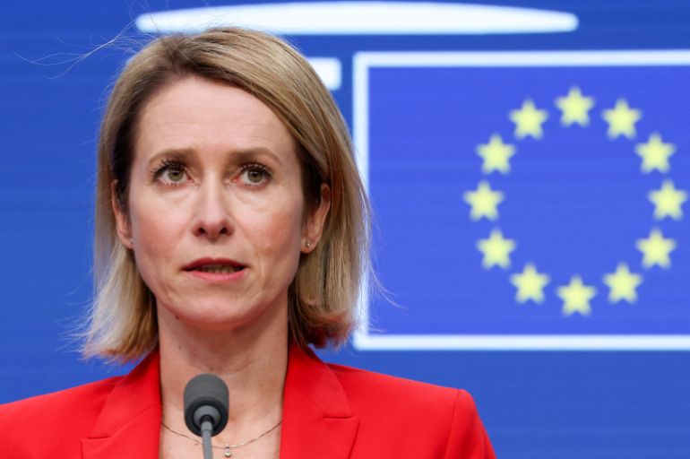 reuters_6a01eca3-1778511011 European Commission Vice-President and High Representative for Foreign Affairs and Security Policy Kaja Kallas speaks at a press conference after a European Union foreign ministers' meeting in Brussels, Belgium, May 11, 2026. REUTERS/Yves Herman