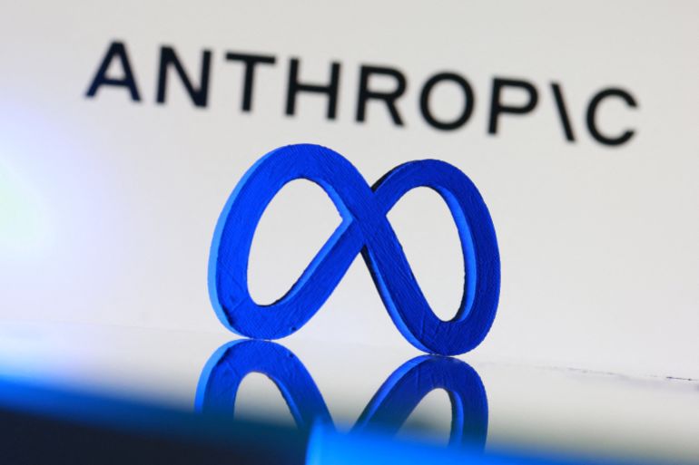 reuters_6a6618de-1785075934 A 3D-printed Meta logo are seen in front of displayed Anthropic logo in this illustration taken July 20, 2026. REUTERS/Dado Ruvic/Illustration