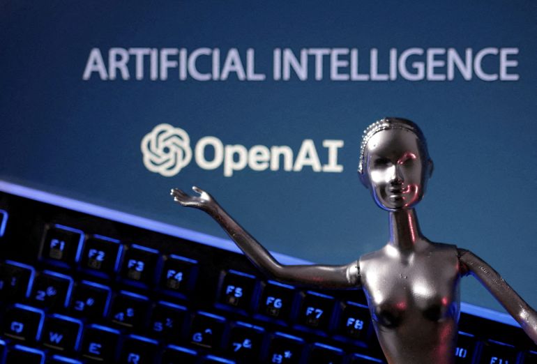 reuters_6a9d87d5-1788708821 FILE PHOTO: OpenAI logo and AI Artificial Intelligence words are seen in this illustration taken, May 4, 2023./File Photo
