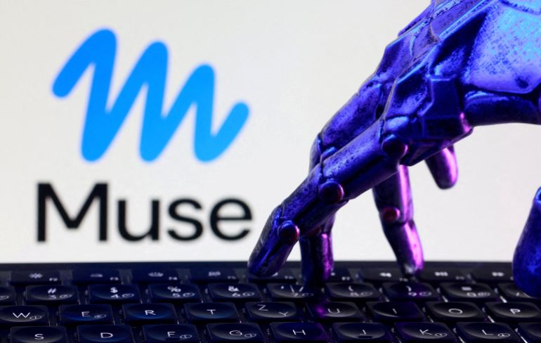 FILE PHOTO: Illustration shows Meta Muse logo, keyboard and robotics hand in this illustration taken September 23, 2026. REUTERS/Dado Ruvic/Illustration/File Photo