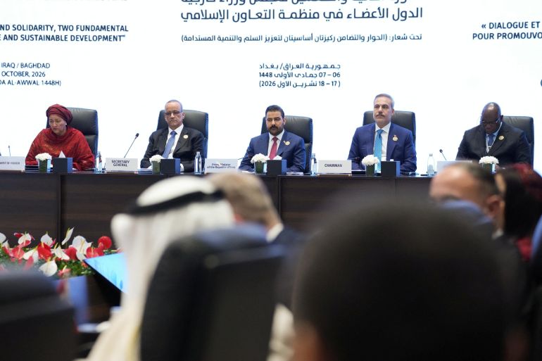 reuters_6ad39875-1792252021 Iraq's Prime Minister Ali al-Zaidi, attends the opening session of the 52nd Organization of Islamic Cooperation (OIC) Council of Foreign Ministers, in Baghdad, Iraq, October 17, 2026. Iraqi Prime Minister's Media Office/Handout via REUTERS THIS IMAGE HAS BEEN SUPPLIED BY A THIRD PARTY