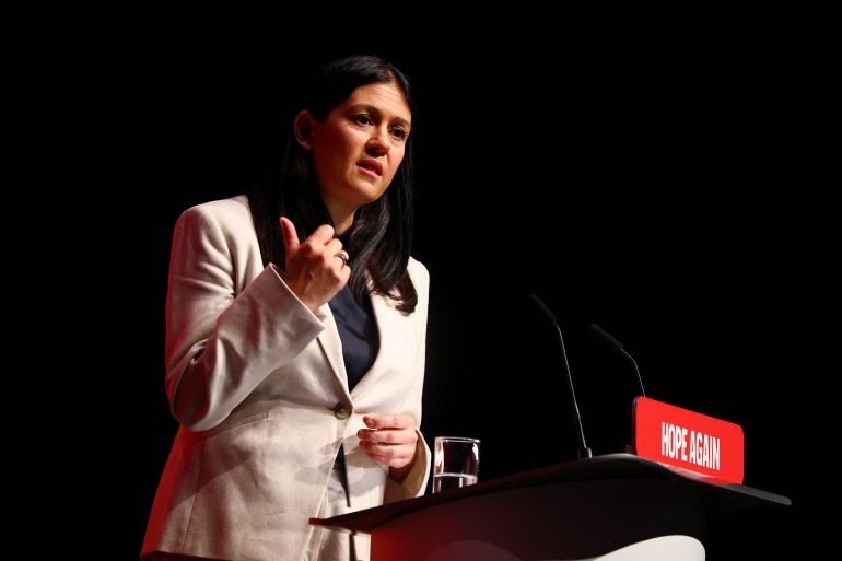 reuters_6ad3cb5b-1792265051 British Culture Secretary Lisa Nandy speaks at Britain's Labour Party's annual conference, in Liverpool, Britain, September 30, 2026. REUTERS/Phil Noble