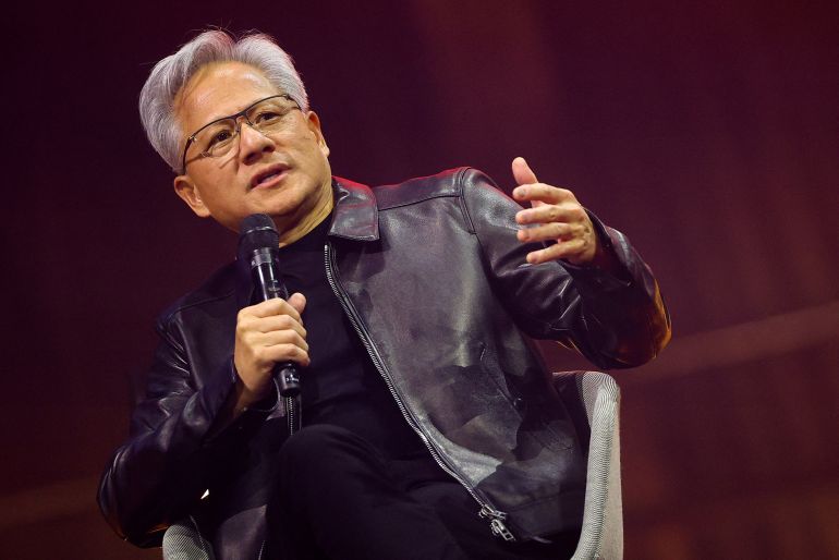 reuters_6ad75d41-1792499009 Nvidia CEO Jensen Huang speaks on stage during the Invest in Germany Summit in Berlin, Germany, October 19, 2026. REUTERS/Lisi Niesner