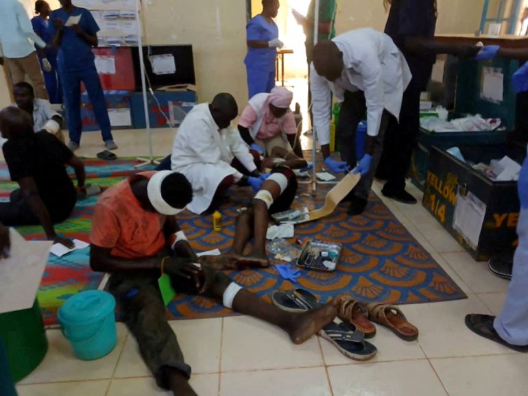 reuters_6ad87ccd-1792572621 Medical workers treat injured people at Ameth Bek hospital after a drone strike on a market in the disputed Abyei region along the border between South Sudan and Sudan, October 19, 2026. REUTERS/Medecins Sans Frontieres/Handout via REUTERS THIS IMAGE HAS BEEN SUPPLIED BY A THIRD PARTY TPX IMAGES OF THE DAY REFILE - CORRECTING DATE FROM OCTOBER 20 TO OCTOBER 19
