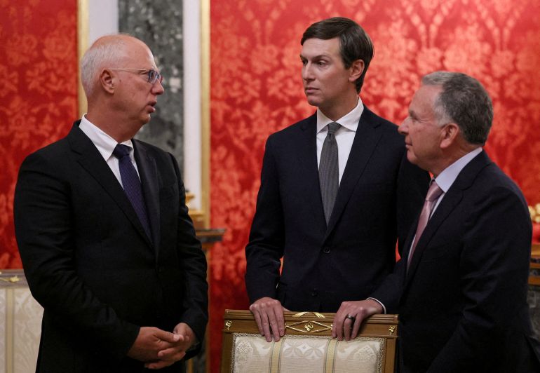 reuters_6ad8ae17-1792585239 FILE PHOTO: Jared Kushner, U.S. President Donald Trump's son-in-law, U.S. Special Envoy Steve Witkoff and Russian presidential envoy Kirill Dmitriev wait before a meeting with Russian President Vladimir Putin at the Kremlin in Moscow, Russia, September 5, 2026. Sputnik/Mikhail Metzel/Pool via REUTERS ATTENTION EDITORS - THIS IMAGE WAS PROVIDED BY A THIRD PARTY.//File Photo