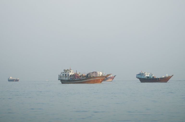 Vessels at the Strait of Hormuz, as seen from Musandam, Oman, October 23, 2026. REUTERS/Stringer
