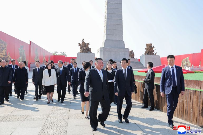 reuters_6adda5e9-1792910825 North Korean leader Kim Jong Un tours the Memorial Hall of the War to Resist US Aggression and Aid Korea in Dandong, Liaoning province, China, October 24, 2026, in this photo released by North Korea's Korean Central News Agency (KCNA). KCNA said Kim visited the Chinese border city on the occasion of the 76th anniversary of the Chinese People's Volunteers' entry into the Korean War. KCNA via REUTERS ATTENTION EDITORS - THIS IMAGE WAS PROVIDED BY A THIRD PARTY. REUTERS IS UNABLE TO INDEPENDENTLY VERIFY THIS IMAGE. NO THIRD PARTY SALES. SOUTH KOREA OUT. NO COMMERCIAL OR EDITORIAL SALES IN SOUTH KOREA.