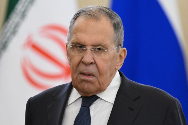 Russian Foreign Minister Sergei Lavrov attends a meeting of Russian President Vladimir Putin with Iranian President Masoud Pezeshkian at the Grand Kremlin Palace in Moscow, Russia, October 27, 2026. Igor Ivanko/Pool via REUTERS